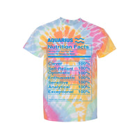 Load image into Gallery viewer, Aquarius Nutrition Label - Tie-Dyed T-Shirt
