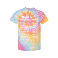 Load image into Gallery viewer, Pisces Nutrition Label - Tie-Dyed T-Shirt
