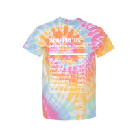 Load image into Gallery viewer, Scorpio Nutrition Label - Tie-Dyed T-Shirt
