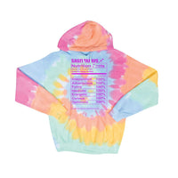 Load image into Gallery viewer, Sagittarius Nutrition Label - Tie-Dyed Hoodie
