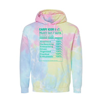 Load image into Gallery viewer, Capricorn Nutrition Label - Tie-Dyed Hoodie
