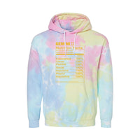 Load image into Gallery viewer, Gemini Nutrition Label - Tie-Dyed Hoodie
